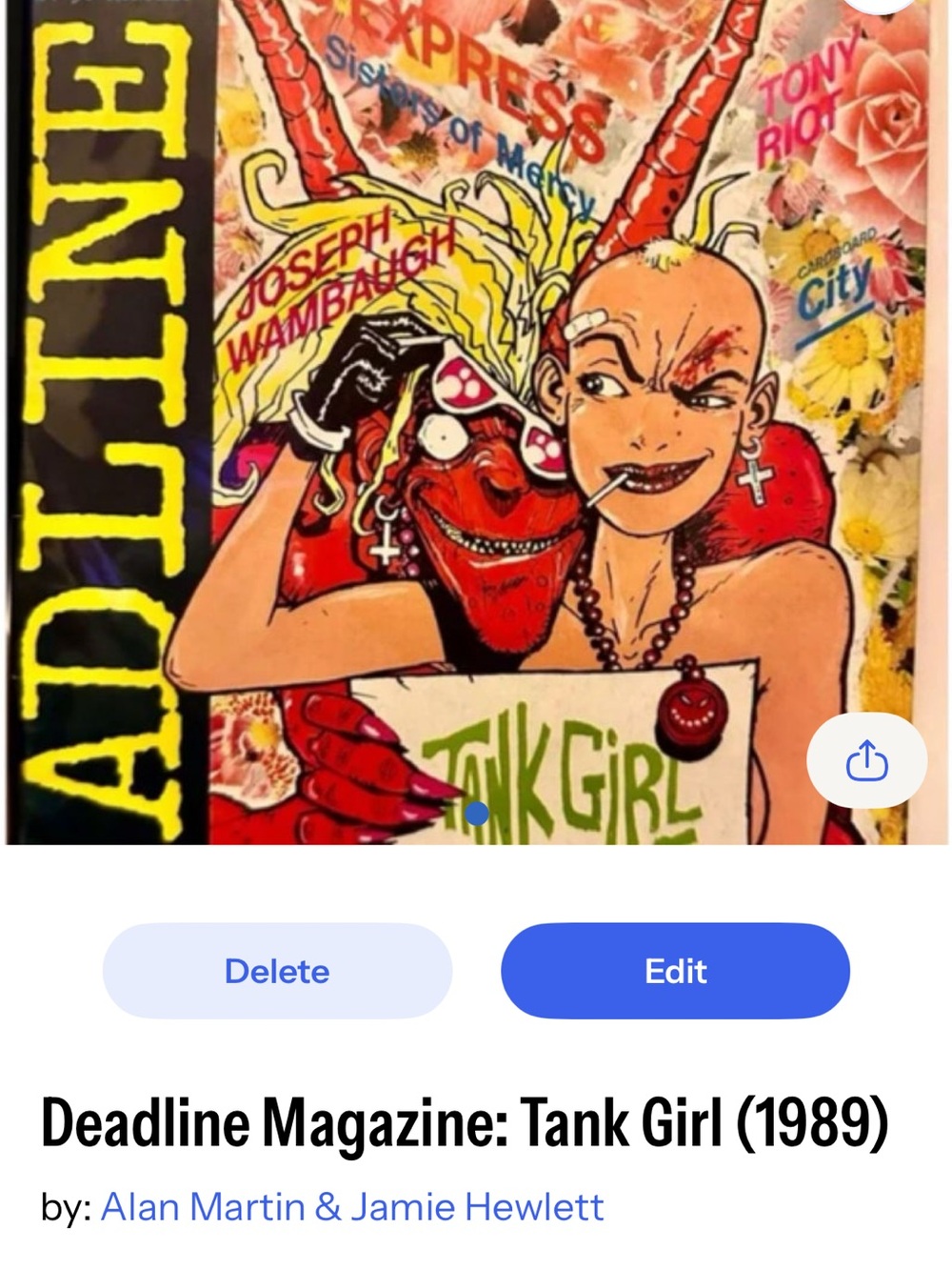 Dealine Magazine (1989) Tank Girl (2 nd appearance in Series)